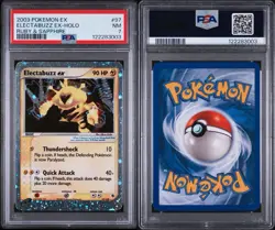 2003 Pokemon TCG Holo Electabuzz EX 97/109 Ruby & Sapphire PSA 7 - Image 3