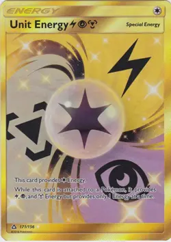 Lightly Played Unit Energy LPM - 171/156 - Secret Rare Pokemon Ultra Prism - Image 1