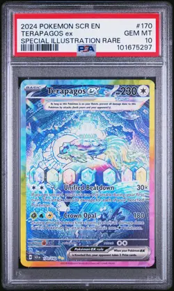 2024 POKEMON SCR EN-STELLAR CROWN SPECIAL ILLUSTRATION RARE TERAPAGOS EX PSA 10 - Image 1