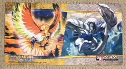 Pokemon Play! Heartgold Soulsilver Playmat Lugia Ho-oh 2010 Damaged See Pics - Image 1