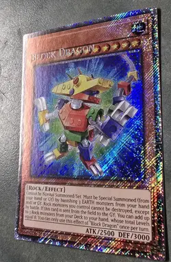 Yu-Gi-Oh! Block Dragon - MISPRINT RA04-EN268 - Platinum Secret Rare Stampede 🔥 - Image 5