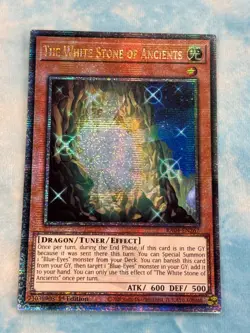 YUGIOH THE WHITE STONE OF ANCIENTS QUARTER CENTURY SECRET RARE NM RA04-EN267 - Image 1