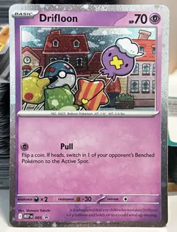 Pokemon Mega Evolutions TCG Holo Holographic Promo Card - Drifloon #005 - Image 1