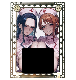 Goddess Story: Robin & Nami Nurse Ver. Spicy Metal Anime Waifu CCG Card - Image 1
