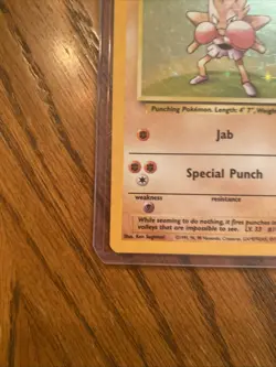 Hitmonchan Unlimited Holo Rare Base Set 7/102 Pokemon TCG Card - Image 3