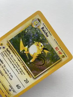 Pokemon TCG Raichu Card 14/102 Base Set Holo Unlimited Holo Rare - Image 1