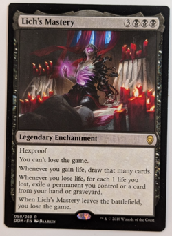 MTG Card - 1x Lich's Mastery - Dominaria - NM - Black - Magic The Gathering #98 - Image 1