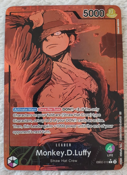 ART CARD One Piece Monkey Luffy Leader Alt Art eb02 Textured ENGLISH ~ Zoro Law - Image 1