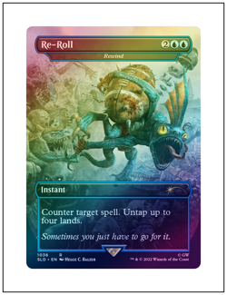 1x Re-Roll (Rewind), Foil, Secret Lair, Magic, MTG NM - Image 1