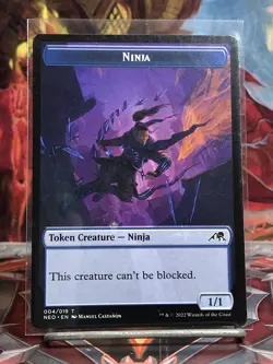 Ninja Token (Non-foil) Kamigawa: Neon Dynasty 004/019 Token MTG - Image 1