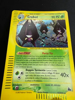 Pokemon Crobat H5/H32 Skyridge Rara Holo Unlimited Wizards ITA Carte Vintage - Image 4