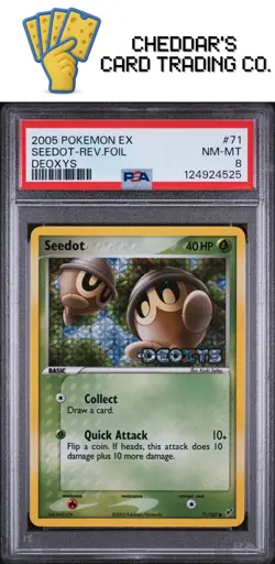 2005 Pokemon Ex Deoxys Seedot-Rev.Foil Deoxys #71 PSA 8 (New Cert!) - Image 1