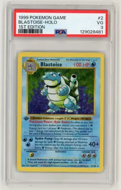 PSA 3 Blastoise 1st Edition Shadowless - Pokemon 1999 Base Set #2 - Image 1