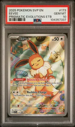 2025 POKEMON SVP EN-SV BLACK STAR PROMO #173 EEVEE PSA 10 - Image 1