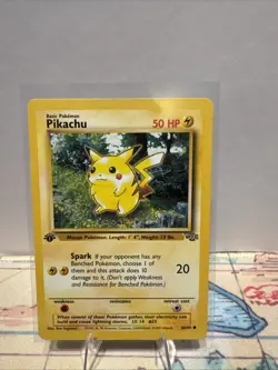 POKEMON PIKACHU JUNGLE 1ST EDITION HOLO RARE 60/64 MP - Image 1