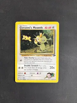 Pokemon TCG Giovanni's Meowth Gym Challenge 43/132 Regular Unlimited Uncommon - Image 1