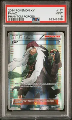 2014 POKEMON XY PHANTOM FORCES #117 FULL ART/AZ PSA 9 - Image 1