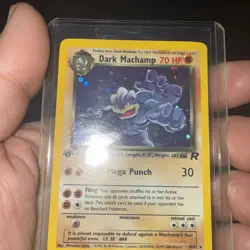 Pokemon Dark Machamp Holo Rare TCG Vintage Card 10/82 1st Edition Near Mint - Image 1
