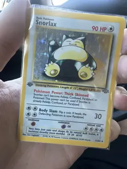 Snorlax 11/64 1st Edition Holo Rare Jungle Pokemon Card TCG - Vintage 1999 - Image 1