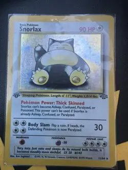 Snorlax 11/64 1st Edition Holo Rare Jungle Pokemon Card TCG - Vintage 1999 - Image 4