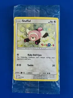 Pokemon Stufful 110/147 Toys R Us Burning Shadows Cosmos Holo Promo Card; Sealed - Image 1
