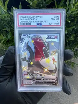 Shiny Charizard v Champions Path Secret Rare Card 079/073 PSA 10 Gem Mint - Image 1