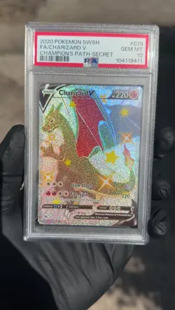 Shiny Charizard v Champions Path Secret Rare Card 079/073 PSA 10 Gem Mint - Image 2
