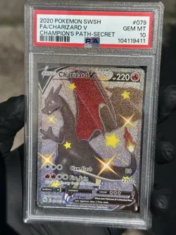 Shiny Charizard v Champions Path Secret Rare Card 079/073 PSA 10 Gem Mint - Image 5