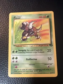# Pinsir 25/64 Jungle Unlimited Non Holo Rare 1999 Vintage Pokemon TCG Card LP - Image 1