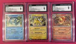 Pokemon TCG Prismatic Evolutions Poster Collection Foil Promo Cards Cgc 9s - Image 1