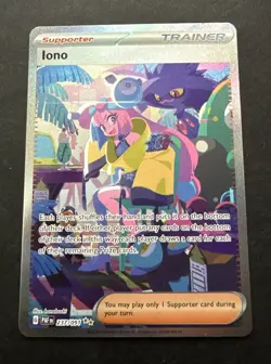 Pokemon TCG Paldean Fates Iono Holo Card 237/091 Special Illustration Rare - Image 2
