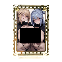 Goddess Story: Aqua & Darkness Spicy Metal Anime Waifu CCG Card - Image 1