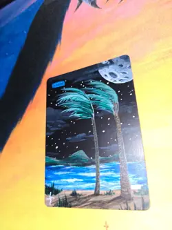 MTG ALTERED 1X ISLAND magic the gathering hand painted FULLL ART MOON WINDY - Image 2