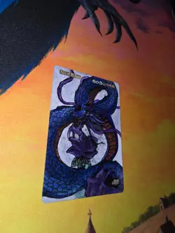 MTG ALTERED 1X Nicol Bolas magic the gathering hand painted Custom art LOTUS - Image 3