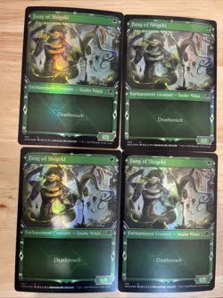 4x x4 MTG Fang of Shigeki Showcase FOIL #347 Kamigawa: Neon Dynasty Common NM/M - Image 1