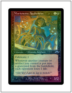 1x Marionette Apprentice, Retro Frame Foil, Modern Horizons 3, Magic MTG NM - Image 1