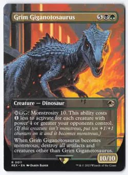Grim Giganotosaurus (Borderless) R Universes Beyond: Jurassic World Collection 1 - Image 1