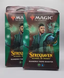 Lot Of 2 Magic The Gathering Strixhaven School Of Mages Quandrix Theme Booster - Image 1