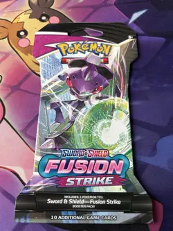 POKEMON TCG Fusion Strike 1 X EMPTY Random BOOSTER PACK Good Condition - Image 1