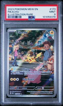 PSA 9 Mint 2023 Pokemon Scarlet & Violet 151 Pikachu Illustration Rare #173 - Image 1