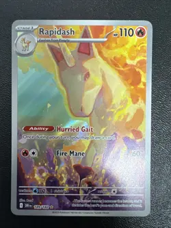 Rapidash 189/182 Sv10: Destined Rivals Holo Rare Pokemon TCG Illustration - Image 1