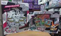 POKEMON WHITE VICTINI & BINDER BOX + SHROUDED ETB + DESTINED & MEGA BUNDLE BOXES - Image 2