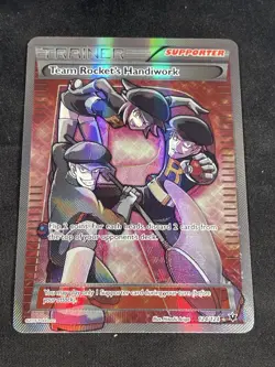 Pokemon TCG Team Rocket's Handiwork 124/124 Full Art Ultra Rare Fates Collide - Image 1