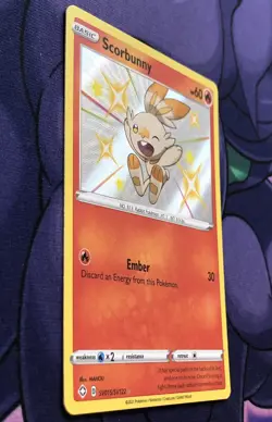 Scorbunny SV015/SV122 - Shining Fates - Shiny Holo Rare Pokemon - NM NEAR MINT - Image 4