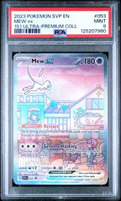 2023 POKEMON SVP EN-SV BLACK STAR PROMO 151 ULTRA-PREM COLL #053 MEW EX PSA 9 - Image 1