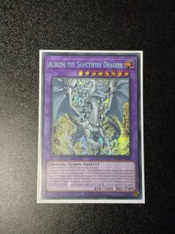 MP24-EN082 Albion the Sanctifire Dragon - Prismatic Secret Rare Mint YuGiOh - Image 1