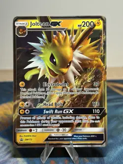 Jolteon GX SM173 Full Art Promo Pokemon Card Sun Moon Black Star Standard Size - Image 1