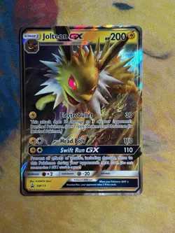 Jolteon GX SM173 Full Art Promo Pokemon Card Sun Moon Black Star Standard Size - Image 2