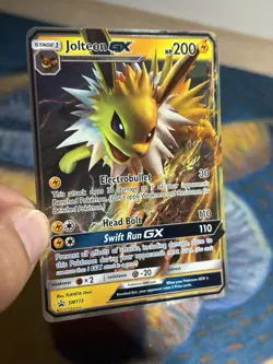 Jolteon GX SM173 Full Art Promo Pokemon Card Sun Moon Black Star Standard Size - Image 3