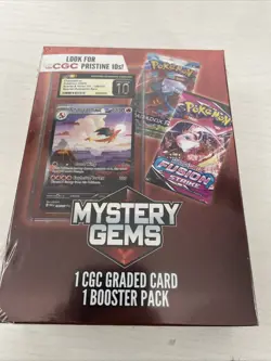 Pokemon Mystery Gems 1 CGC Graded Card & 1 Booster Pack 2025! New Sealed Box! - Image 1